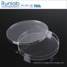 Aprovado pela CE 150 * 15mm Placa de Petri de Cultura de Plástico Descartável